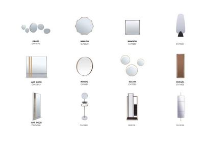 cabinets and mirrors